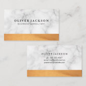 ホワイトマーブルラックストリム 名刺 (正面/裏面)