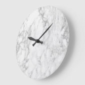 ホワイトマーブルラージラウンドウォールクロック ラージ壁時計 (傾斜)