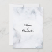 ホワイトマーブルルック結婚式招待状 招待状 (裏面)