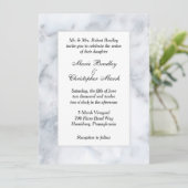 ホワイトマーブルルック結婚式招待状 招待状 (スタンド正面)