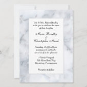 ホワイトマーブルルック結婚式招待状 招待状 (正面)