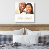 ホワイトマーブルルック記念日SQUARE写真 キャンバスプリント (インサイチュ (寝室))