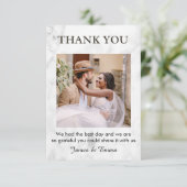 ホワイトマーブル結婚ズ サンキューカード (スタンド正面)