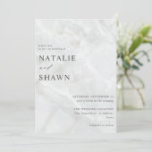 ホワイトマーブル結婚ズ 招待状 (スタンド正面)