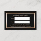 ホワイトマーブル美しいサロンヘアドレッサーアポイントメント 予約カード (裏面)