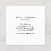 ホワイトマーブル美容師はさみ スクエア名刺 (裏面)