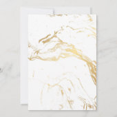 ホワイトマーブル金ゴールドスターユダヤバルミツワー 招待状 (裏面)