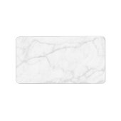 ホワイトマーブル |アドパーソナライズされたレ空白のス ラベル (正面)