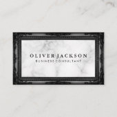 ホワイトマーブル |アンティーククラシックフレーム 名刺 (正面)