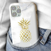 ホワイトマーブル ゴールド パイナップル モノグラム Case-Mate iPhoneケース