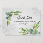 ホワイトマーブル サンキューカード (正面/裏面)