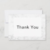 ホワイトマーブル シンプル サンキューカード (正面)