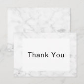 ホワイトマーブル シンプル サンキューカード (正面/裏面)