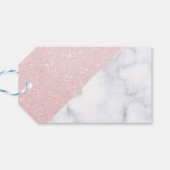 ホワイトマーブル&バラ金ゴールドグリッター花嫁 ギフトタグ (裏面横)