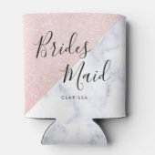 ホワイトマーブル&バラ金ゴールドグリッター花嫁 缶クーラー (裏面)