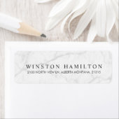 ホワイトマーブル |パーソナライズされた差出人住所 ラベル (インサイチュ)