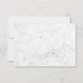 ホワイトマーブル ミニマリスト フェミニン サンキューカード (裏面)