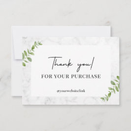 ホワイトマーブル ミニマリスト フェミニン サンキューカード