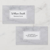 ホワイトマーブル | ミニマル 名刺 (正面/裏面)