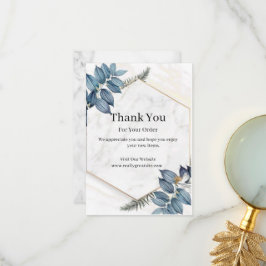 ホワイトマーブル モダン サンキューカード