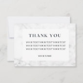 ホワイトマーブル 個別化 サンキューカード (正面)