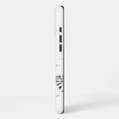 ホワイトマーブル iPhoneケース (左側面)
