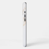 ホワイトマーブル iPhoneケース (左側面)