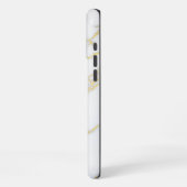 ホワイトマーブル iPhoneケース (左側面)