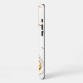 ホワイトマーブル iPhoneケース (左側面)