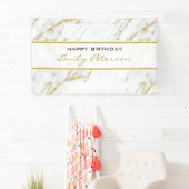 ホワイトマーブルwith金ゴールドグリッター 横断幕 (インサイチュ)