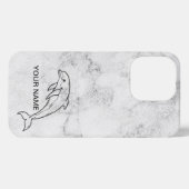 ホワイトマーベルのモバイルカバー iPhoneケース (裏面横)