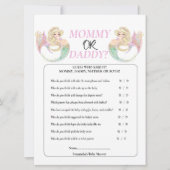 ホワイトマーメイドマザートゥビー。ママまたはパパ 招待状 (正面)