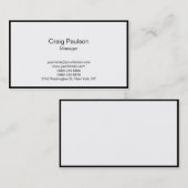 ホワイトマ縁どネージャーの名刺 名刺 (正面/裏面)