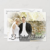 ホワイトミストフィル結婚ターの写真サンキューカード ポストカード (正面/裏面)