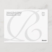 ホワイトミストフィル結婚ターの写真サンキューカード ポストカード (裏面)