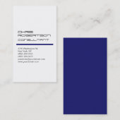 ホワイトミッドナイトブルーアトラクティブチャーム名刺 名刺 (正面/裏面)