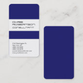 ホワイトミッドナイトブルーアトラクティブチャーム名刺 名刺 (正面/裏面)