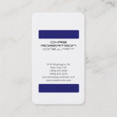 ホワイトミッドナイトブルーアトラクティブチャーム名刺 名刺 (正面)