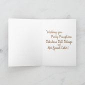 ホワイトミニカボチャとイエローグルクローズアップ写真 カード (内部)