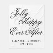 ホワイトミニマすてきリストの後を楽しんで結婚いる フリースブランケット (正面)