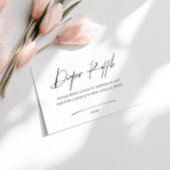 ホワイトミニマエレガントリストおむつラッフル エンクロージャーカード