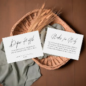 ホワイトミニマエレガントリストおむつラッフル エンクロージャーカード