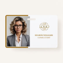 ホワイトミニマエレガントリストの会社従業員の写真ID