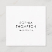 ホワイトミニマシンプルリストはっきりしたQRコード スクエア名刺 (正面)