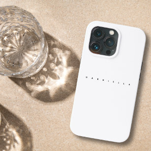 ホワイトミニマモダンリストと美学の名はっきりした前 iPhone 13 PROケース