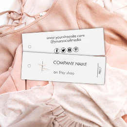 ホワイトミニマモダンリストのビジネスロゴ価格ラベル