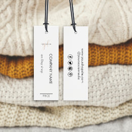 ホワイトミニマモダンリストのビジネスロゴ価格ラベル