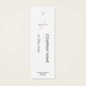 ホワイトミニマモダンリストのビジネスロゴ価格ラベル (正面)