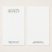 ホワイトミニマモダンリストカスタムディスプレイカード (正面&裏面)