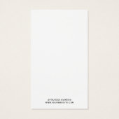ホワイトミニマモダンリストカスタムディスプレイカード (裏面)